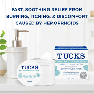 TUCKS Medicated Cooling Pads with Witch Hazel for Hemorrhoid Relief, 100 Count — health and personal care product, view 4