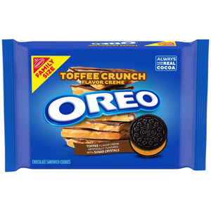(3 pack) OREO Toffee Crunch Creme with Sugar Crystals Chocolate Sandwich Cookies, Family Size — grocery product, view 2