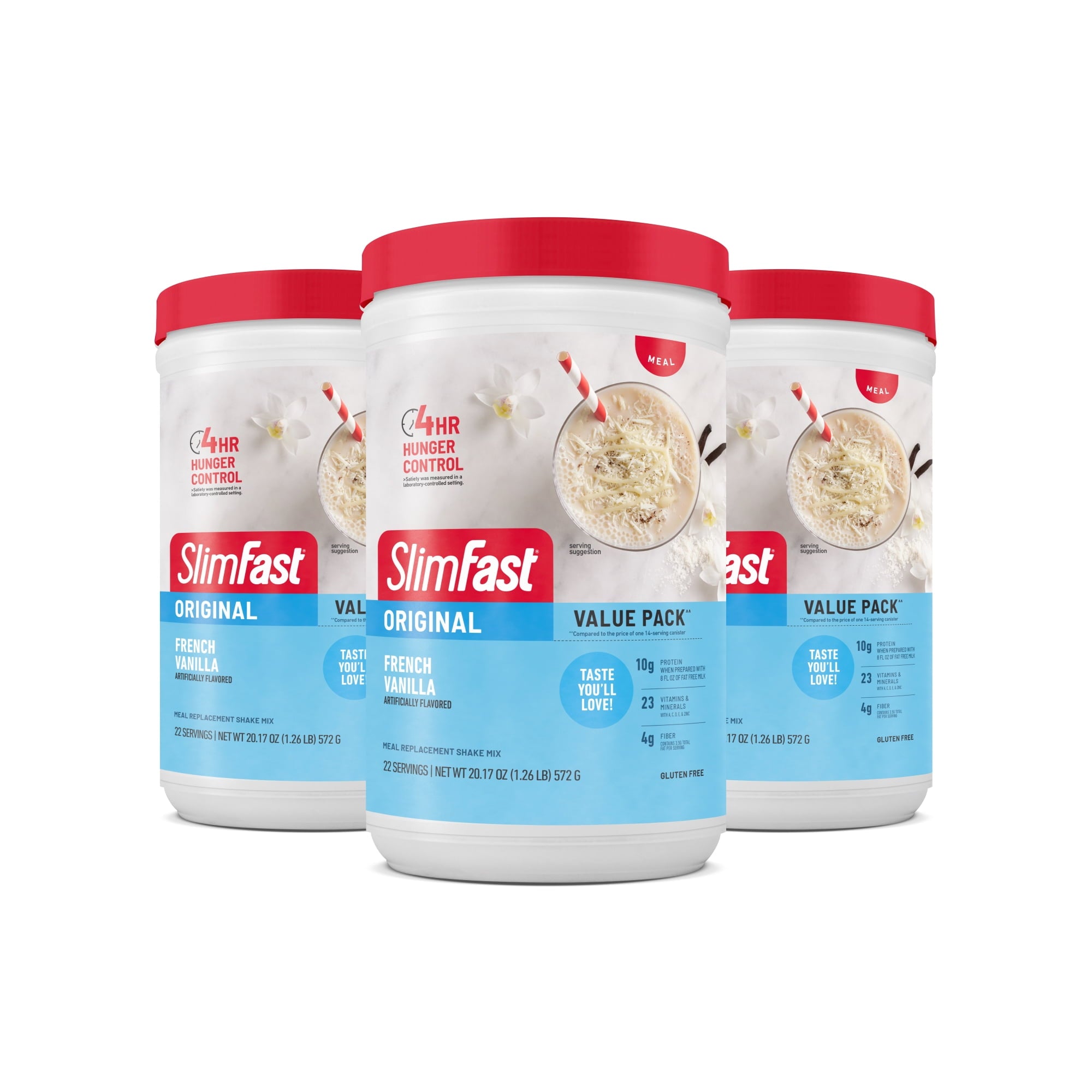 SlimFast Original French Vanilla Meal Replacement Shake Mix, 10g Protein, 22 Servings — sports nutrition product, view 6