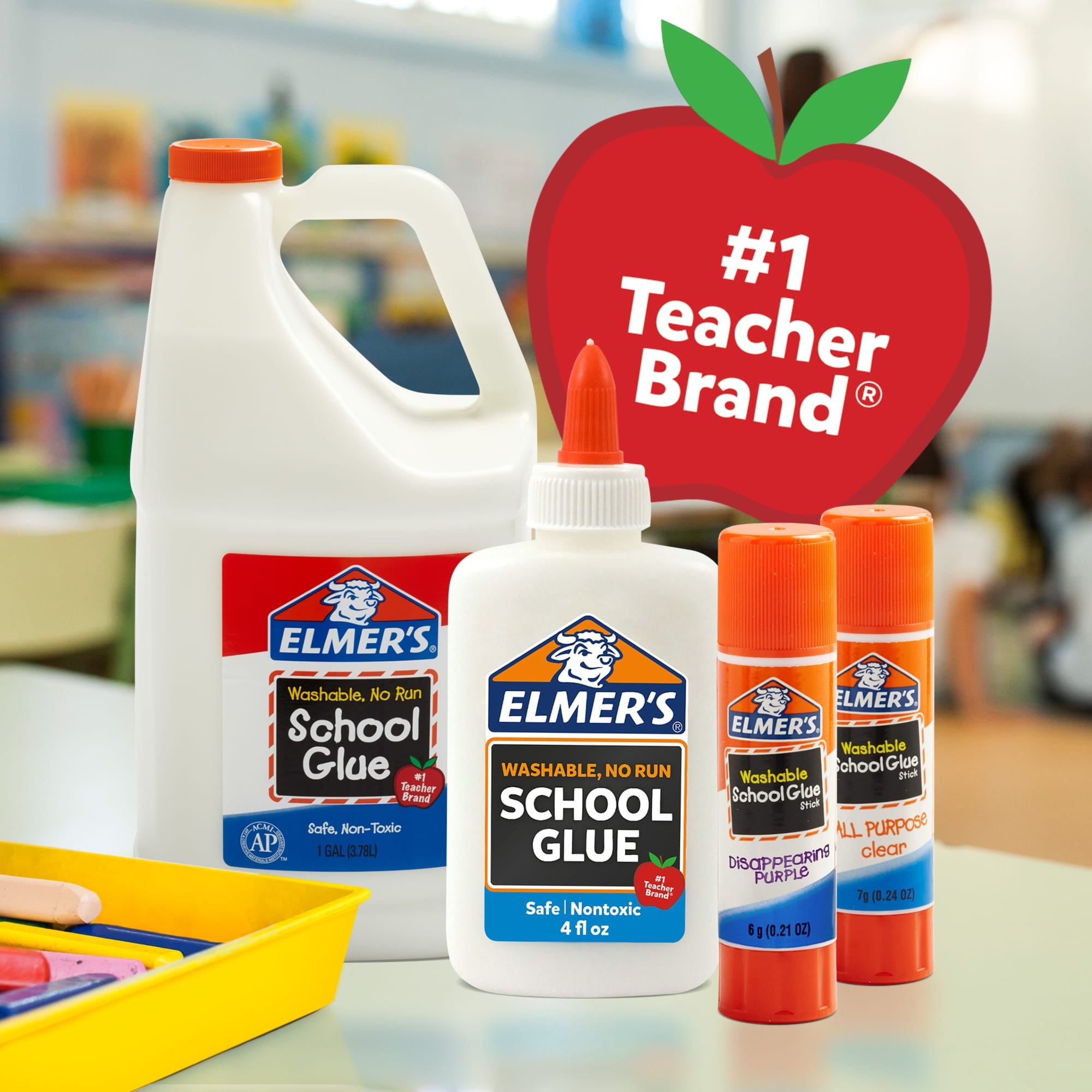 Elmer's Disappearing Purple School Glue Sticks, Washable, 7 Gram, 30 Count — home and garden product, view 3