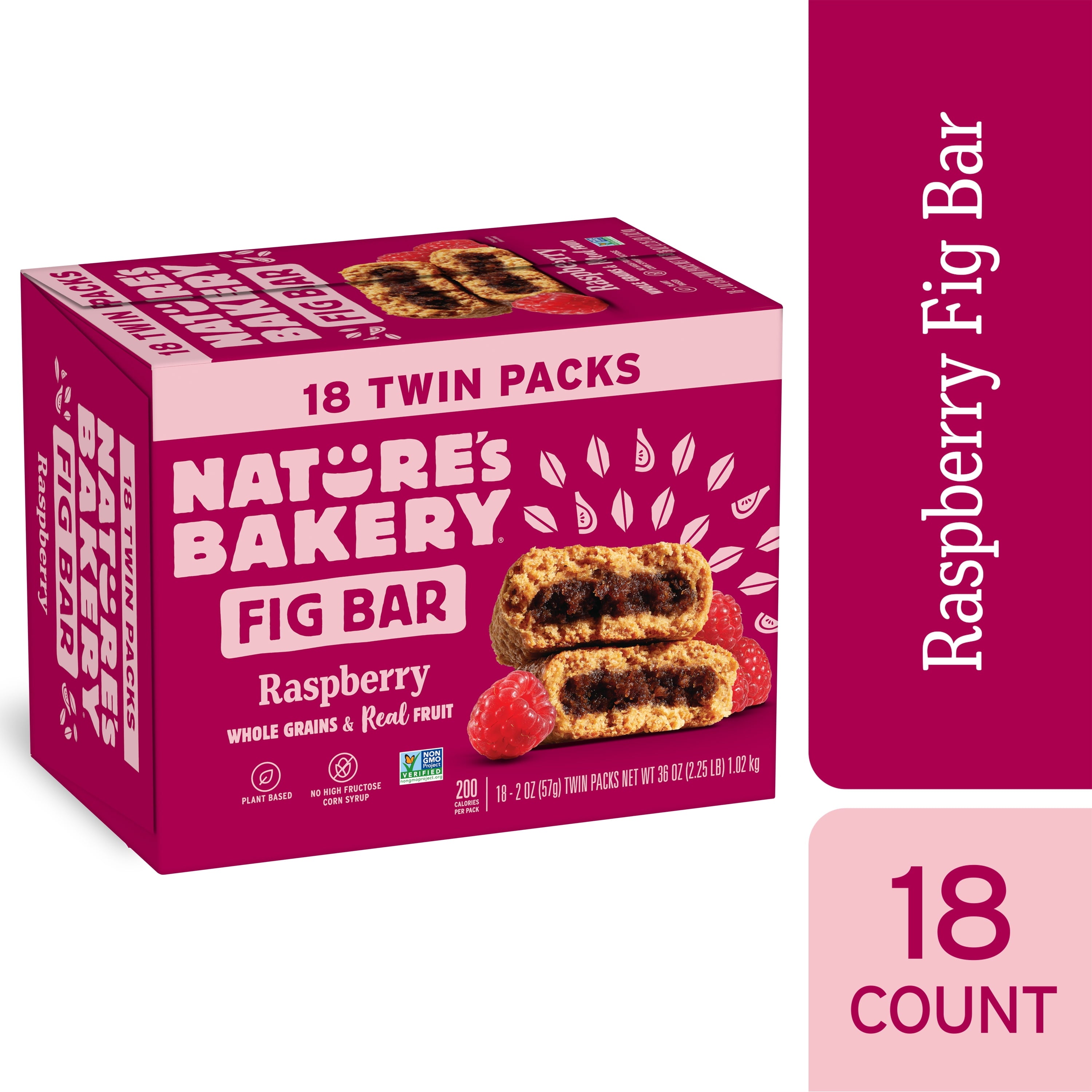 Nature's Bakery Raspberry Fig Bar, 2 oz Twin pack, 18 Count Box — grocery product, view 9