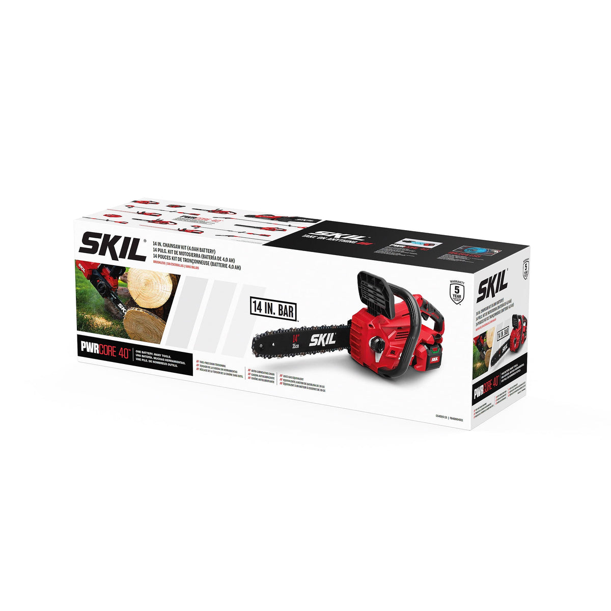 SKIL PWR CORE 40V Brushless 14-Inch Chainsaw Kit with 4.0Ah Battery and 60W Charger - image 2 of 6