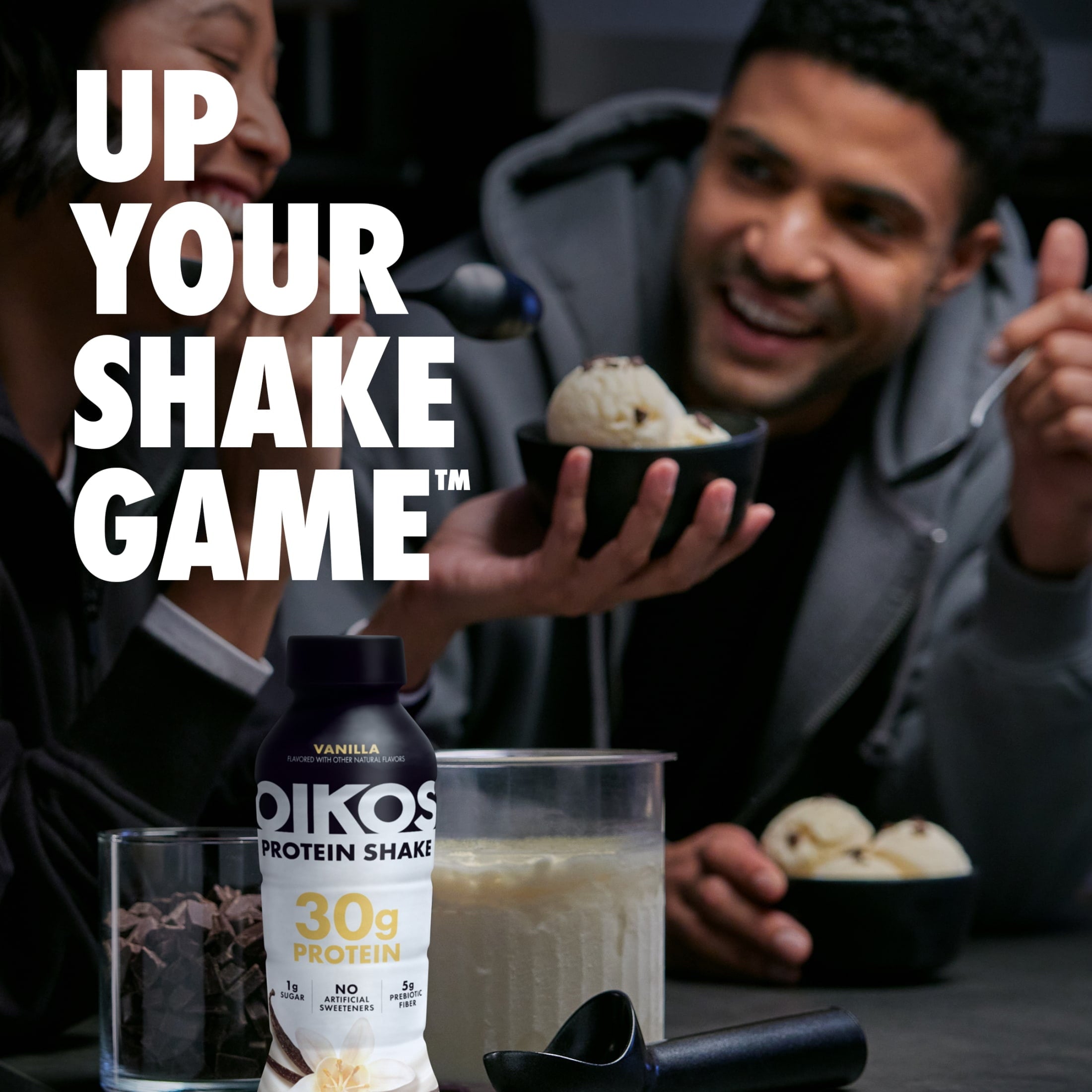 Oikos Protein Shake, Shelf Stable, Chocolate, 30g Protein, 12 fl oz, 12 Count Bottles — sports nutrition product, view 5