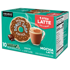 The Original Donut Shop, One Step Mocha Latte Flavored K-Cup Coffee Pods, 10 Count — coffee and drinks product, view 16