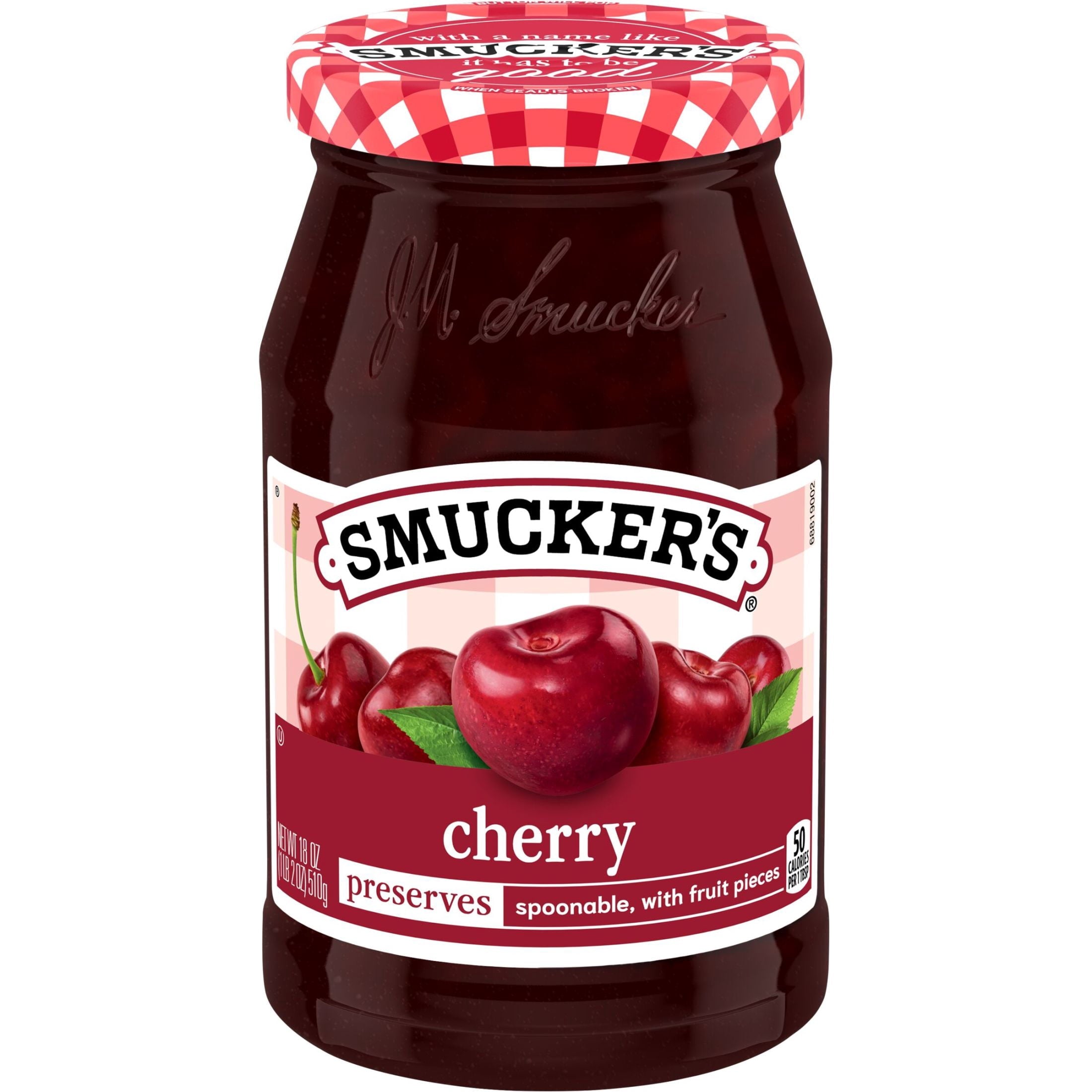 (4 pack) Smucker’s Cherry Preserves, 12 oz Jar — grocery product, view 2