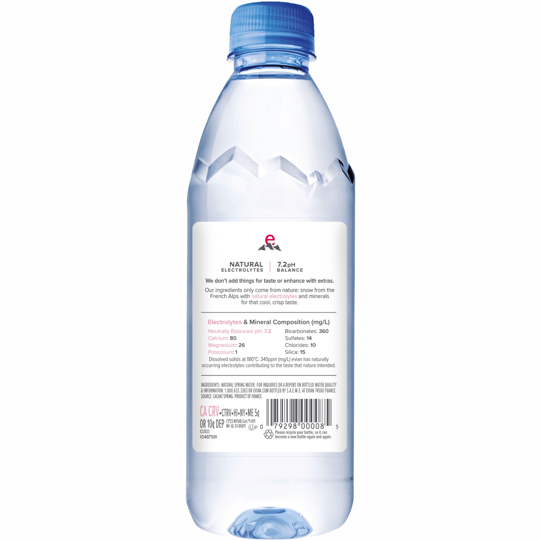 evian Natural Spring Water, 16.9 fl oz, 6 Pack Bottles — coffee and drinks product, view 14