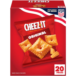 Cheez-It Cheese Crackers, Baked Snack Crackers, Lunch Snacks, Original, 20oz Box (20 Packs) — grocery product, view 2
