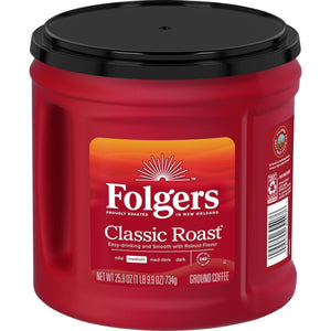 Folgers Classic Roast Ground Coffee, Medium Roast, 25.9 oz Canister — coffee and drinks product, view 5