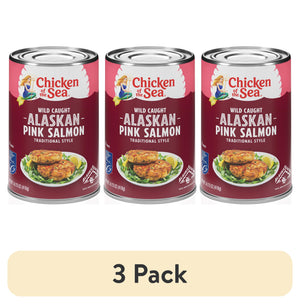 (3 pack) Chicken of the Sea Wild Caught Alaskan Pink Salmon, Traditional Style 14.75 oz — grocery product