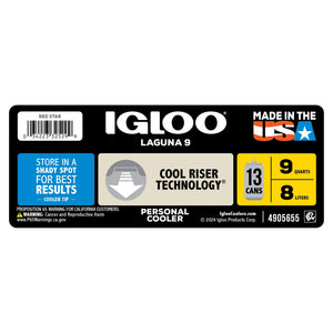 Igloo Small Cooler, 9 Quart Laguna Ice Chest, 13 Can Capacity, Red — sports and outdoor product, view 5