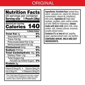 Cheez-It Cheese Crackers, Baked Snack Crackers, Lunch Snacks, Original, 20oz Box (20 Packs) — grocery product, view 9