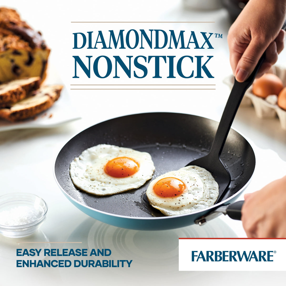 (3 pack) Farberware Easy Clean 12-Piece Nonstick Cookware Set with Cooking Tools - image 4 of 6