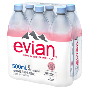 evian Natural Spring Water, 16.9 fl oz, 6 Pack Bottles — coffee and drinks product, view 13