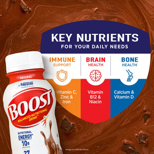 BOOST Original Balanced Nutritional Drink Protein Shakes, Rich Chocolate, 8 fl oz, 24 Pack — sports nutrition product, view 3