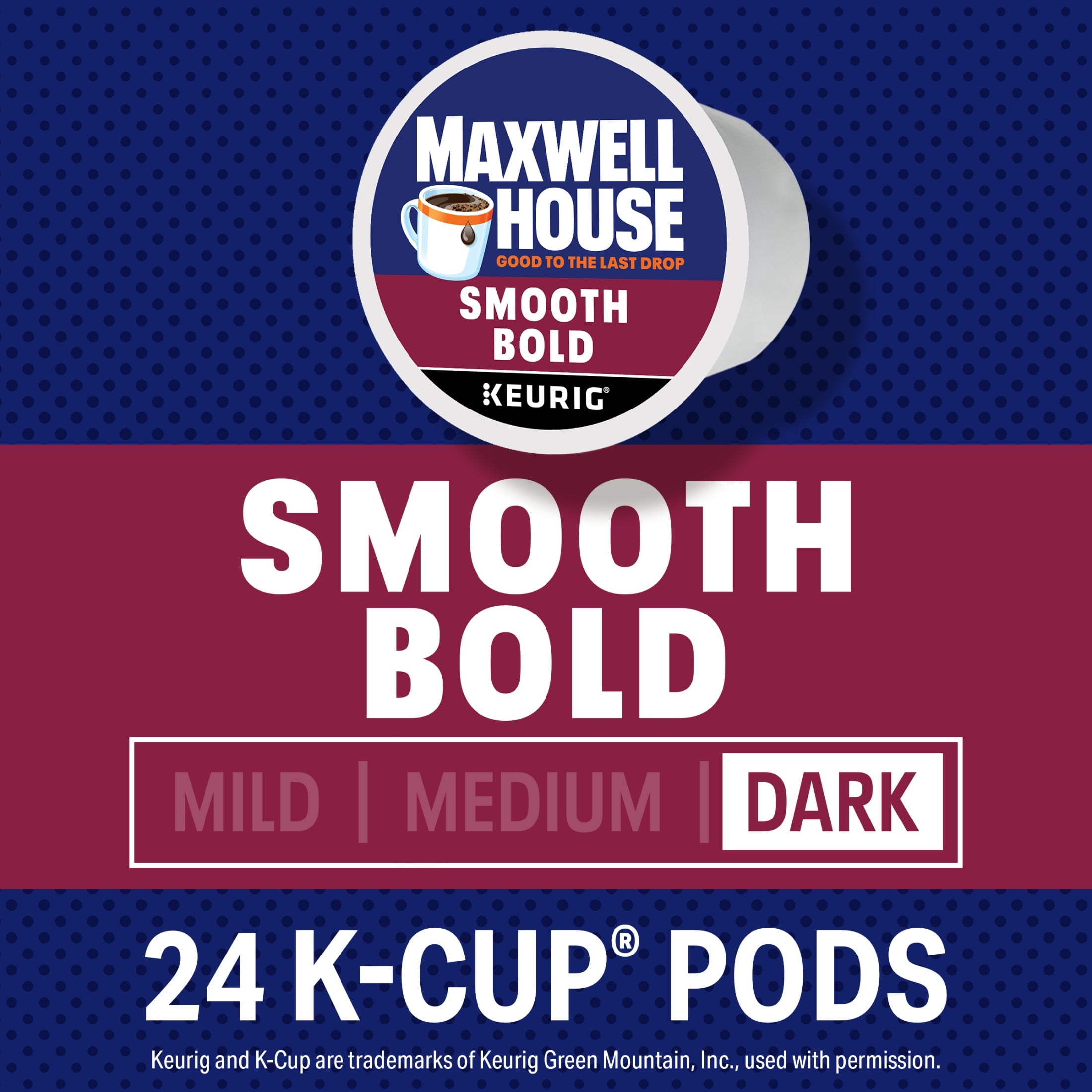 Maxwell House Smooth Bold Roast Coffee K-Cup Pods, 24 ct Box — coffee and drinks product, view 2