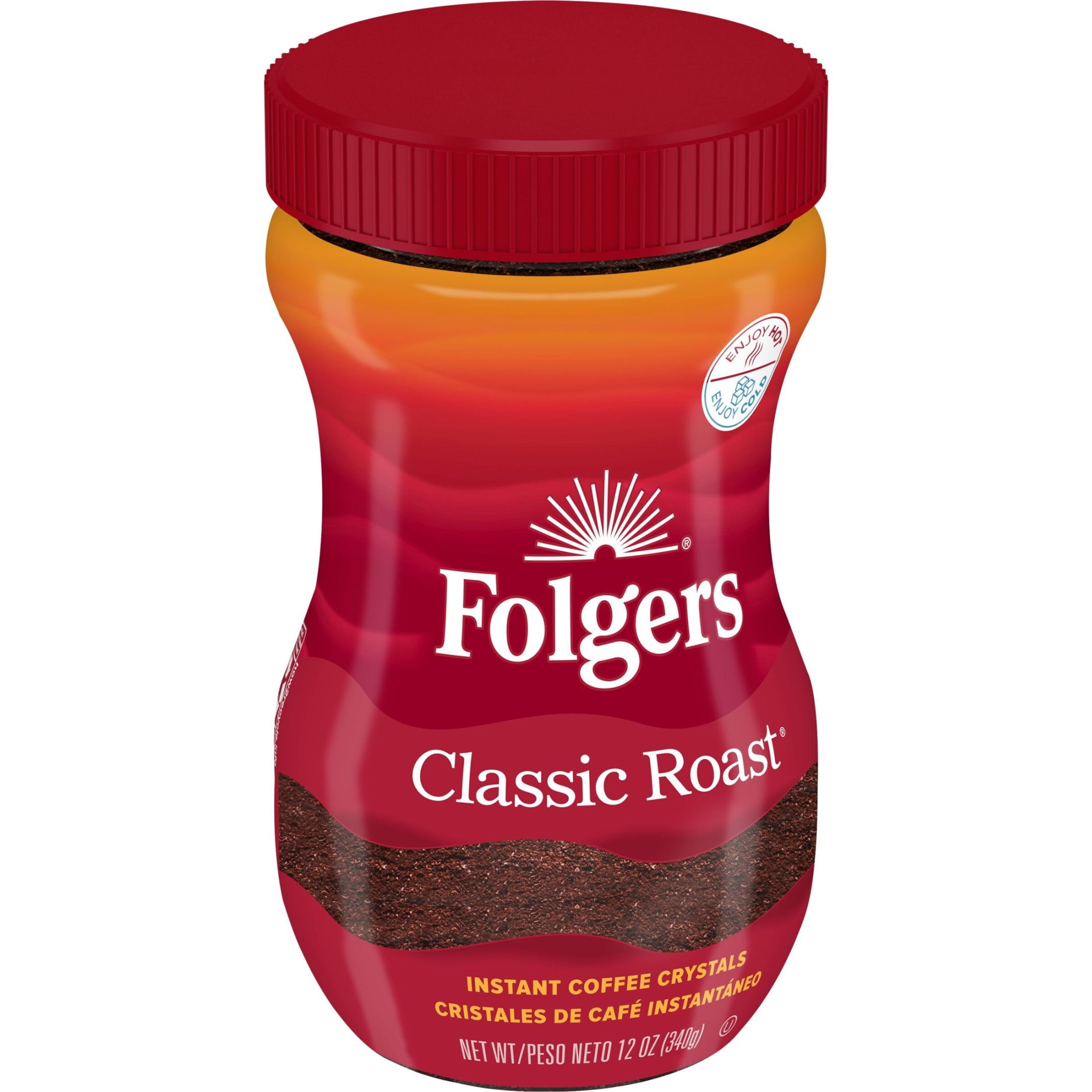 Folgers Classic Roast Instant Coffee, 12 oz Jar — coffee and drinks product, view 8