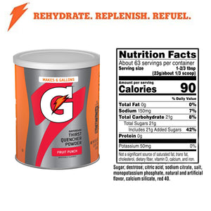 Gatorade Thirst Quencher Fruit Punch, Powdered Energy Drink Mix, 50.9 oz, 1 Count — coffee and drinks product, view 2