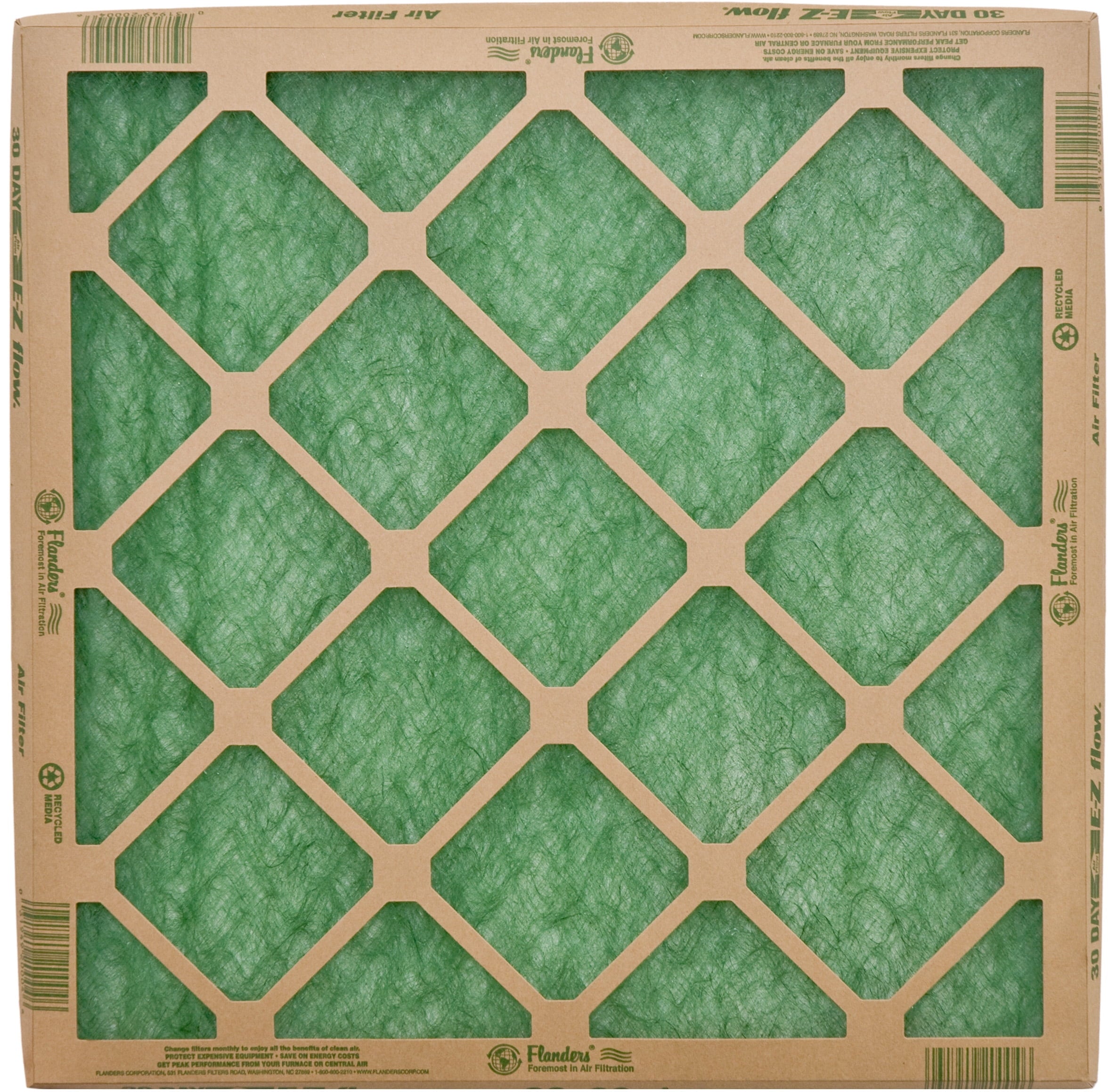 EzFlow AAF Flanders 20" x 25" x 1" Nested Glass MERV 1 Air Filter (4 Filters) — automotive product, view 6