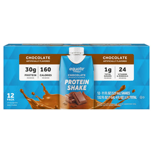 Equate Protein Shake, Chocolate, 11 fl oz, 12 Count — sports nutrition product, view 2