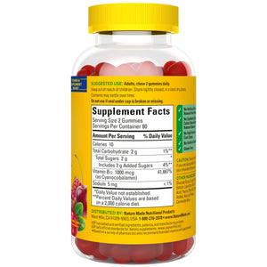 Nature Made Energy Vitamin B12 1000 mcg per Serving Gummies, Energy Metabolism Support, 160 Count — supplement pack, view 10