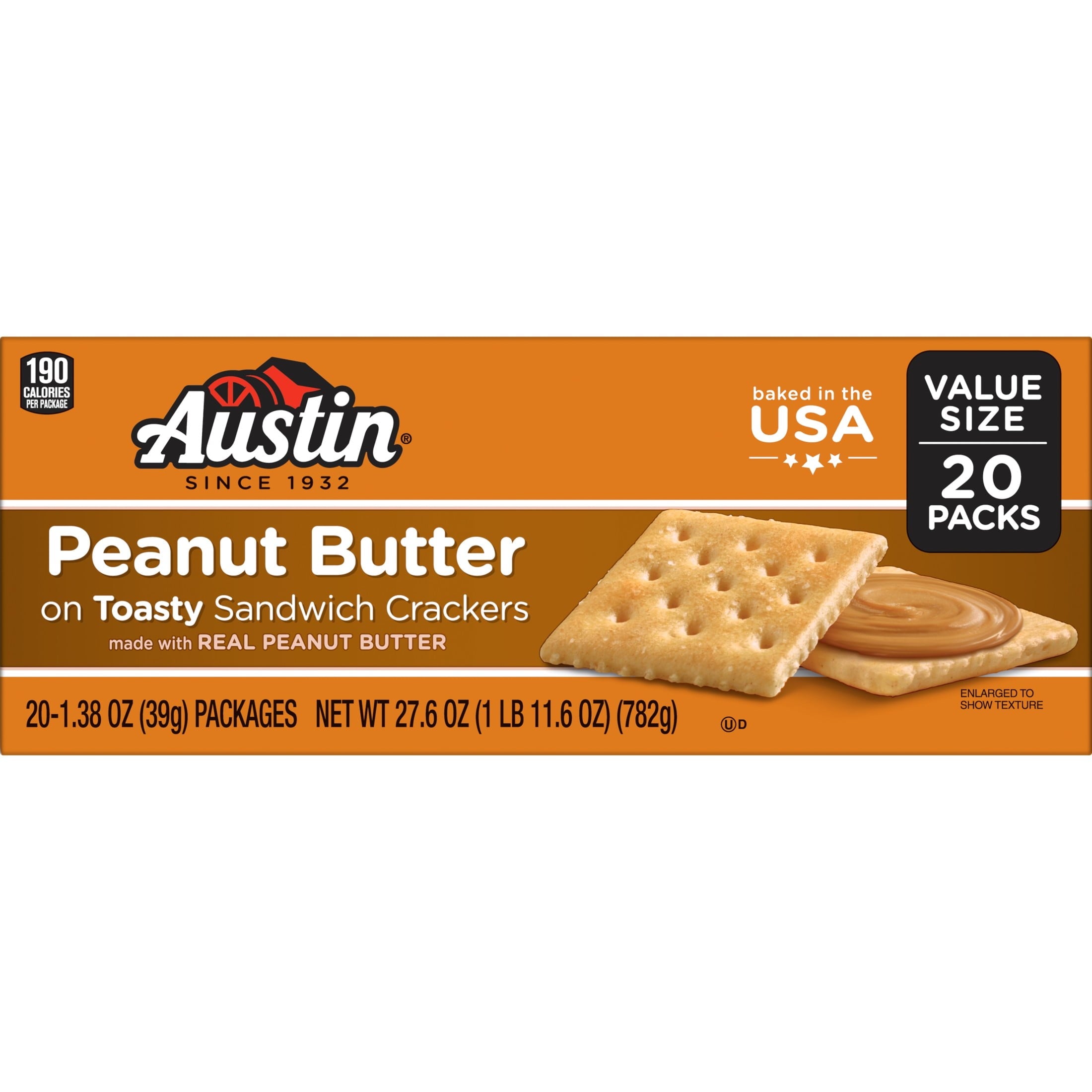 Austin Peanut Butter On Toasty Sandwich Crackers, Lunch Snacks, 20 Count — grocery product, view 7