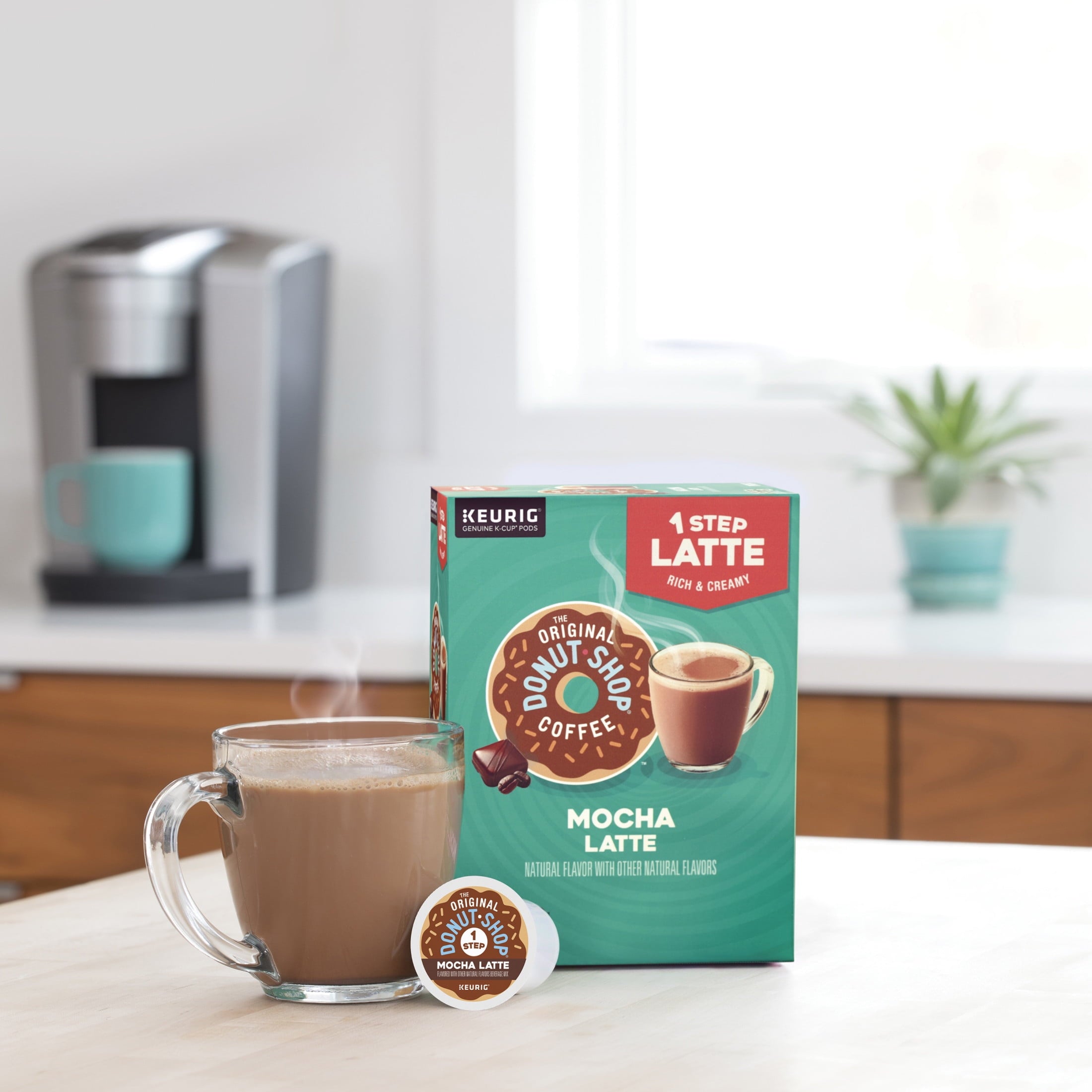 The Original Donut Shop, One Step Mocha Latte Flavored K-Cup Coffee Pods, 10 Count — coffee and drinks product, view 6