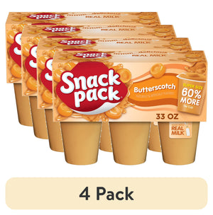(4 pack) Snack Pack Super Size Butterscotch Pudding, 5.5 oz Pudding Cups, 6 Count — grocery product