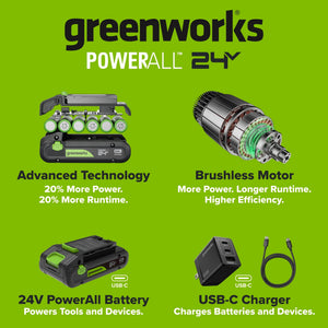 Greenworks PowerAll 24V Battery 2-Pack - image 6 of 6