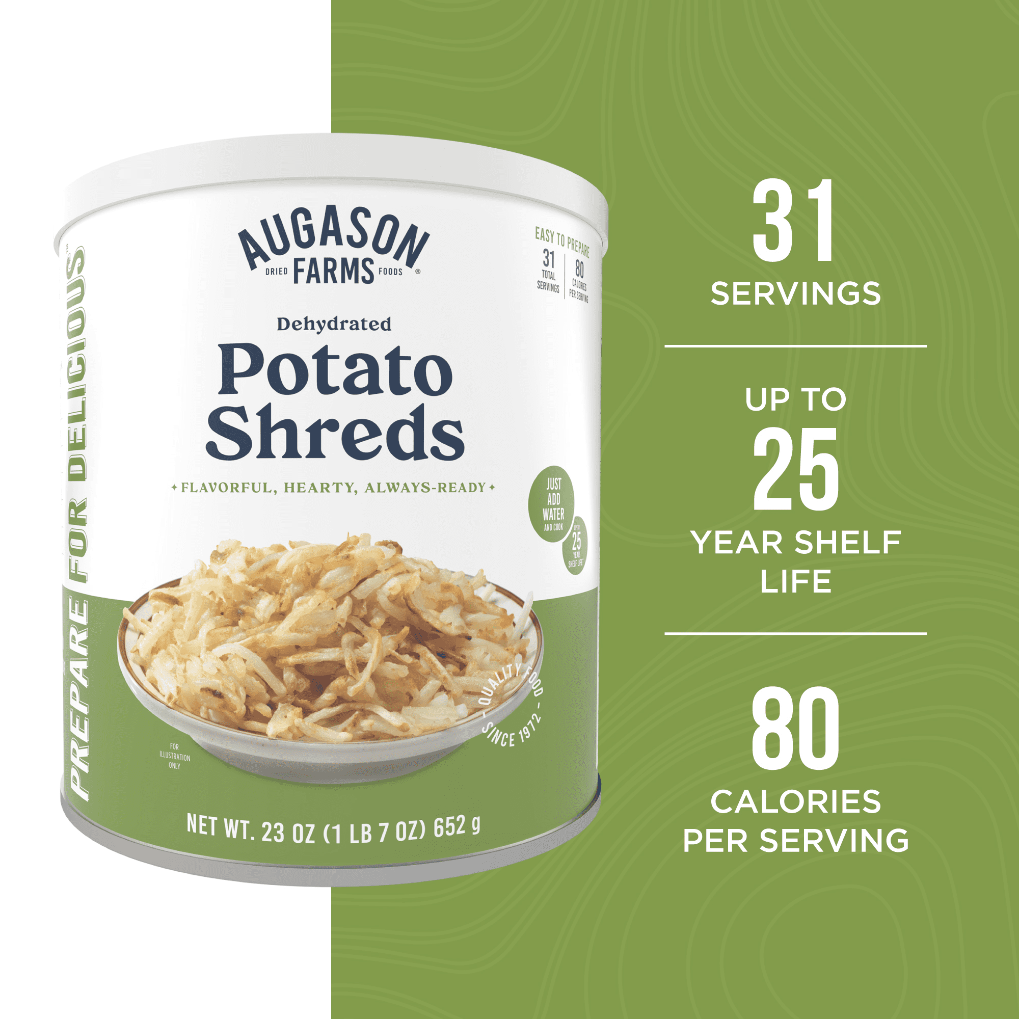 Augason Farms Dehydrated Potato Shreds Can, 31 Servings — grocery product, view 2