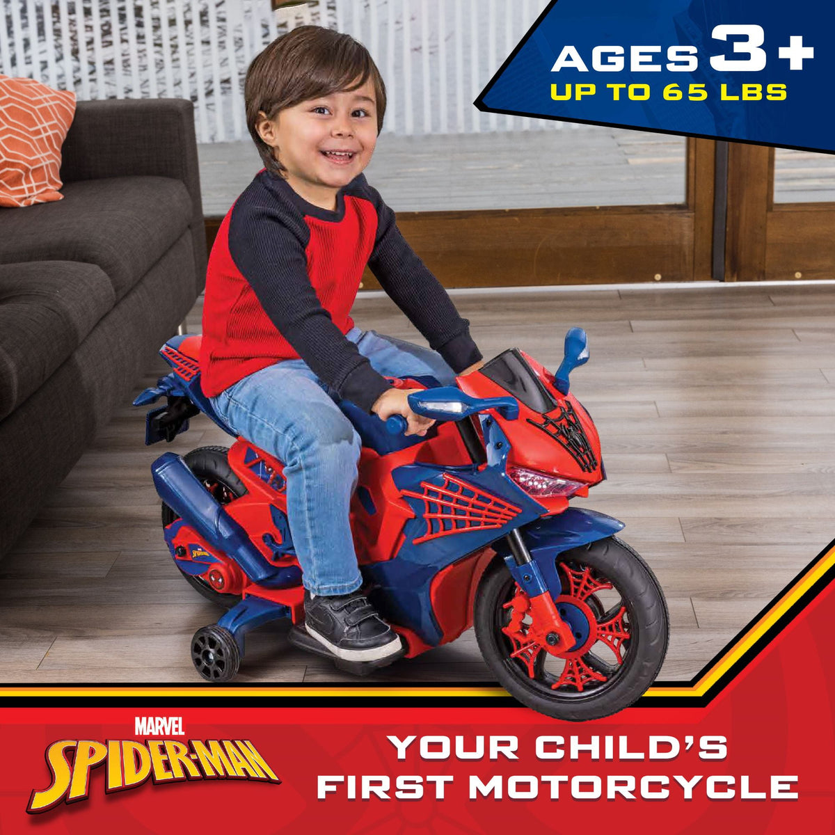 6V Spiderman Motorcycle - image 2 of 6