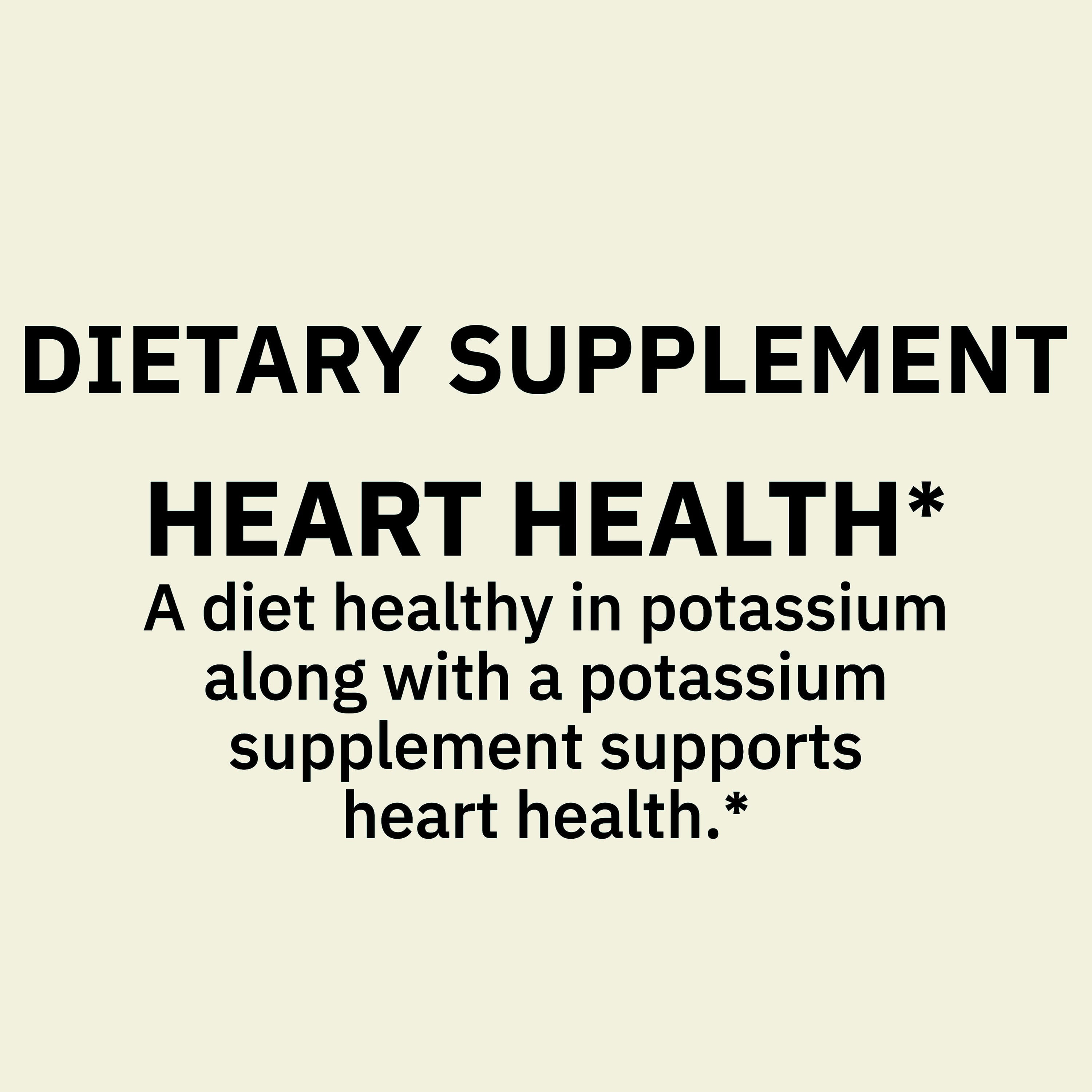Spring Valley Potassium Dietary Supplement Caplets for Heart Health, 99 mg, 500 Count Value Size — supplement pack, view 5