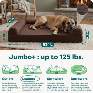 FurHaven Classic Sofa Orthopedic Dog Bed For Large Dogs - image 3 of 6