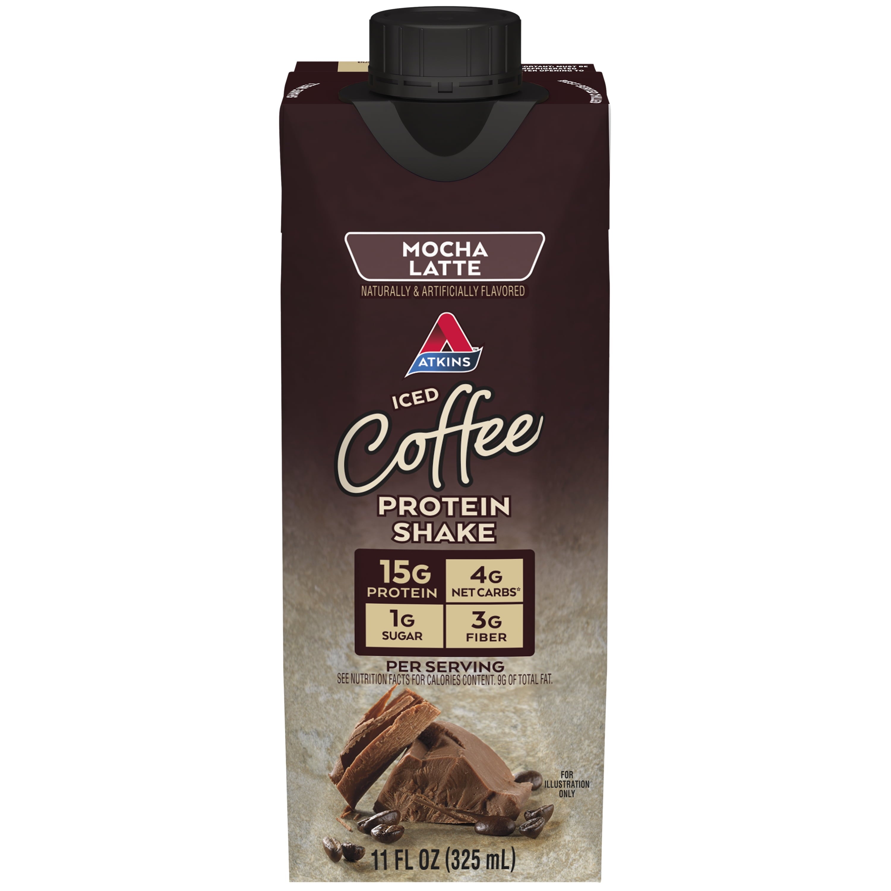 Atkins Protein Shake, Mocha Latte, Keto Friendly, Gluten Free, 4 Ct (Ready to Drink) — sports nutrition product, view 2