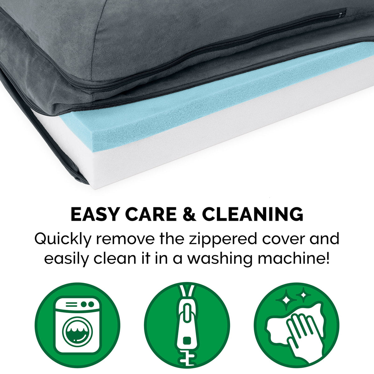 FurHaven Faux Fur & Suede Cooling Gel-Top Deluxe Chaise Bed - image 4 of 6