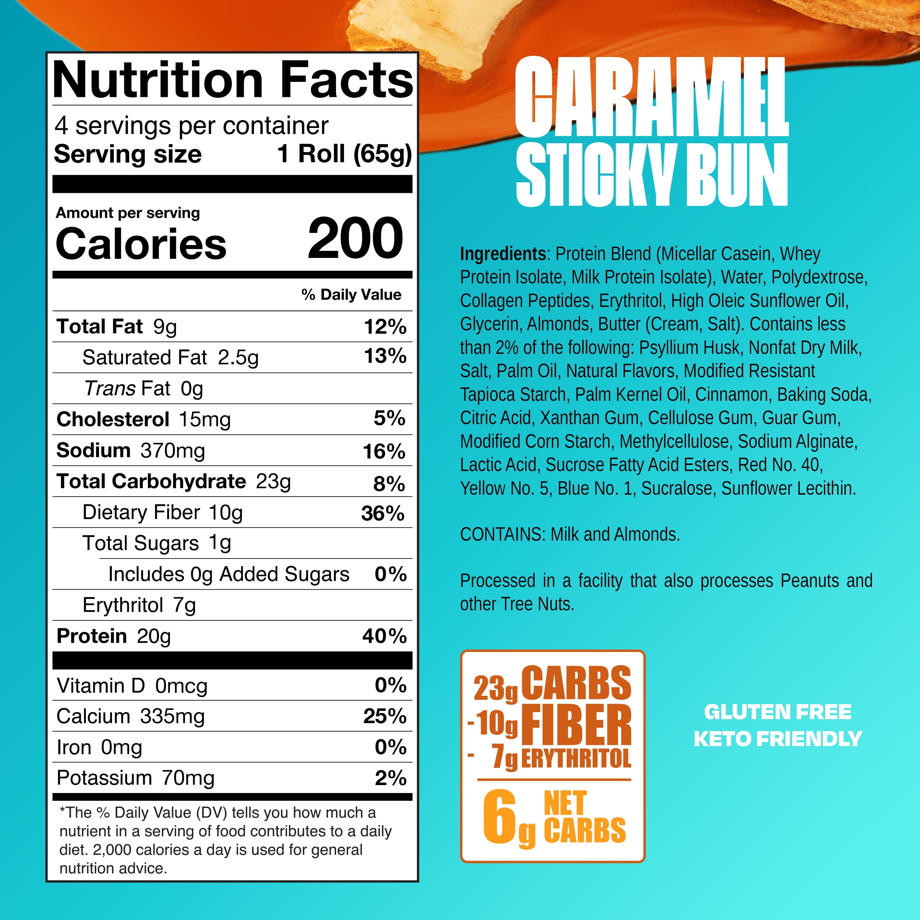 Legendary Foods-Protein Sweet Roll-Caramel Sticky Bun 9.2oz/ 4ct — grocery product, view 9