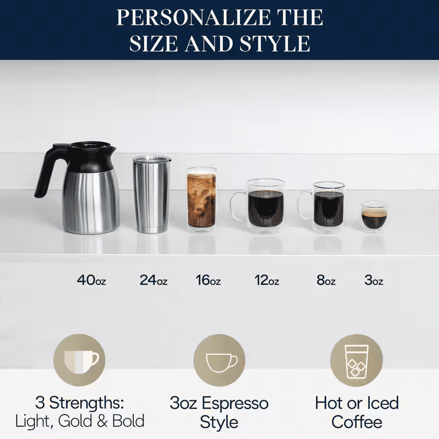 De'Longhi TrueBrew Automatic Coffee Maker with Bean Extract Technology - image 4 of 5