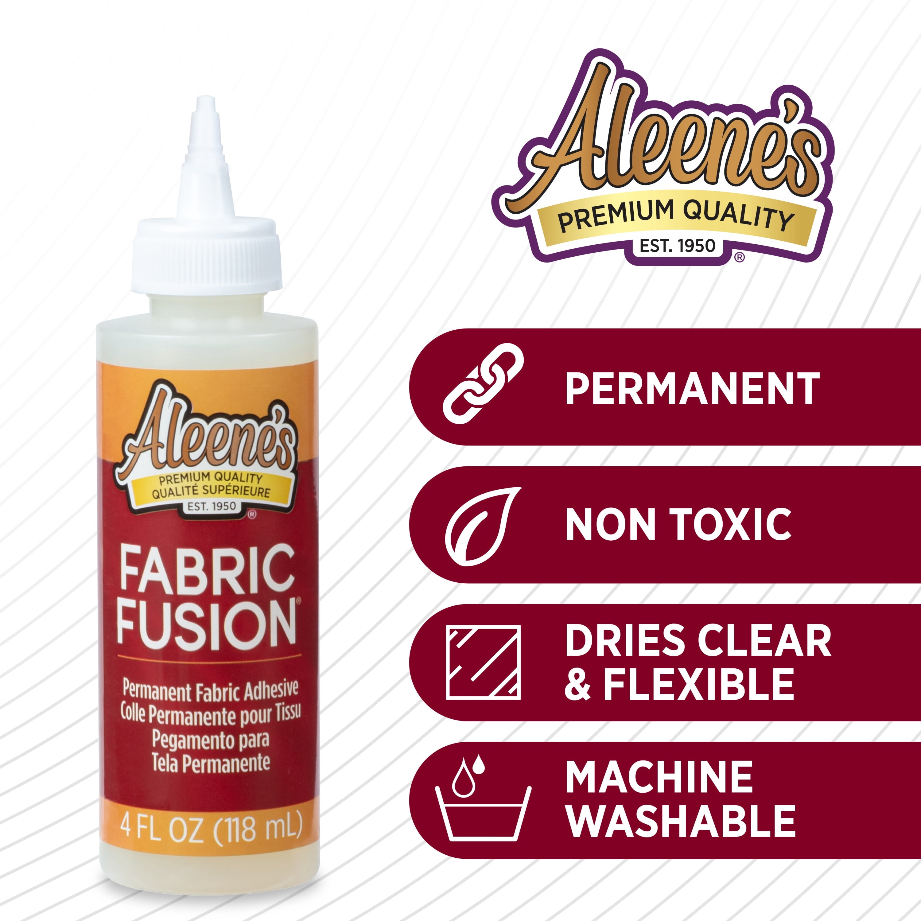 Aleene's Fabric Fusion Permanent Adhesive No-Sew Glue, 4 fl. oz. — home and garden product, view 2