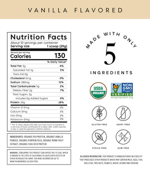Truvani Vegan Pea Protein Powder | Vanilla | 20g Organic Plant Based Protein | 10 — sports nutrition product, view 2