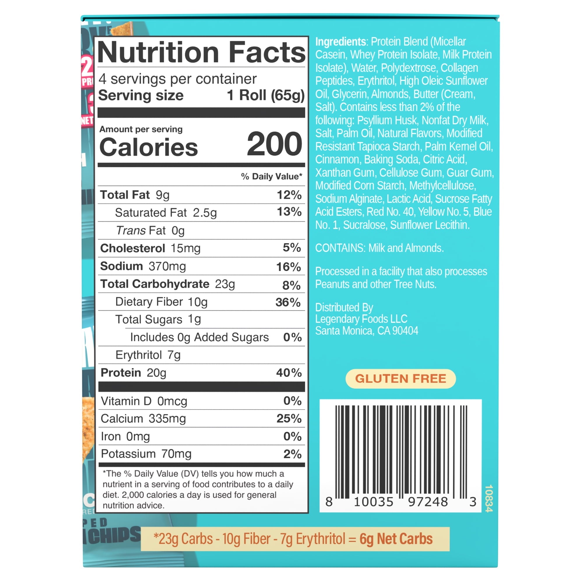 Legendary Foods-Protein Sweet Roll-Caramel Sticky Bun 9.2oz/ 4ct — grocery product, view 12