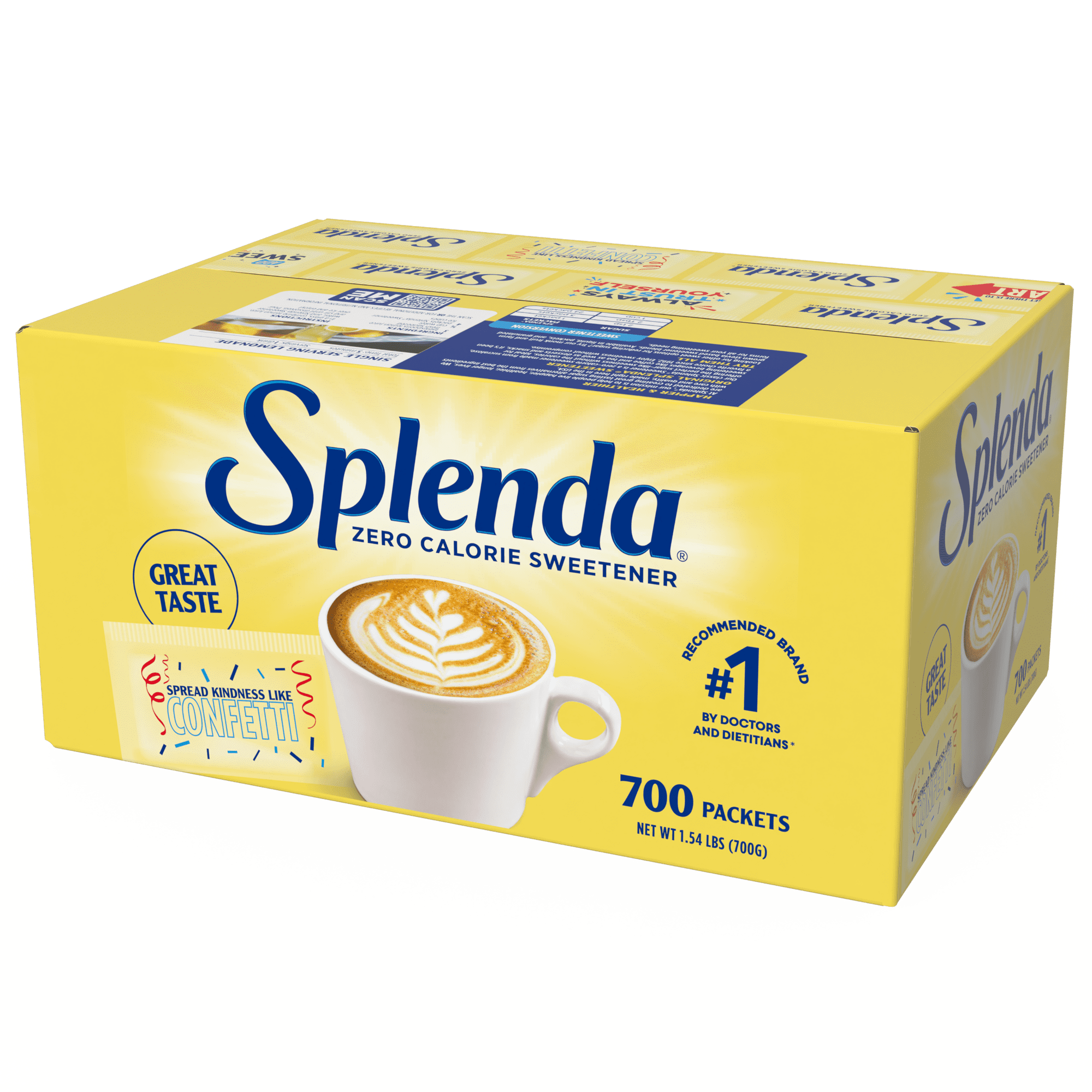 Splenda Zero Calorie Sweetener, Sugar Substitute Packets, 700 Count, Cardboard Box — grocery product, view 2