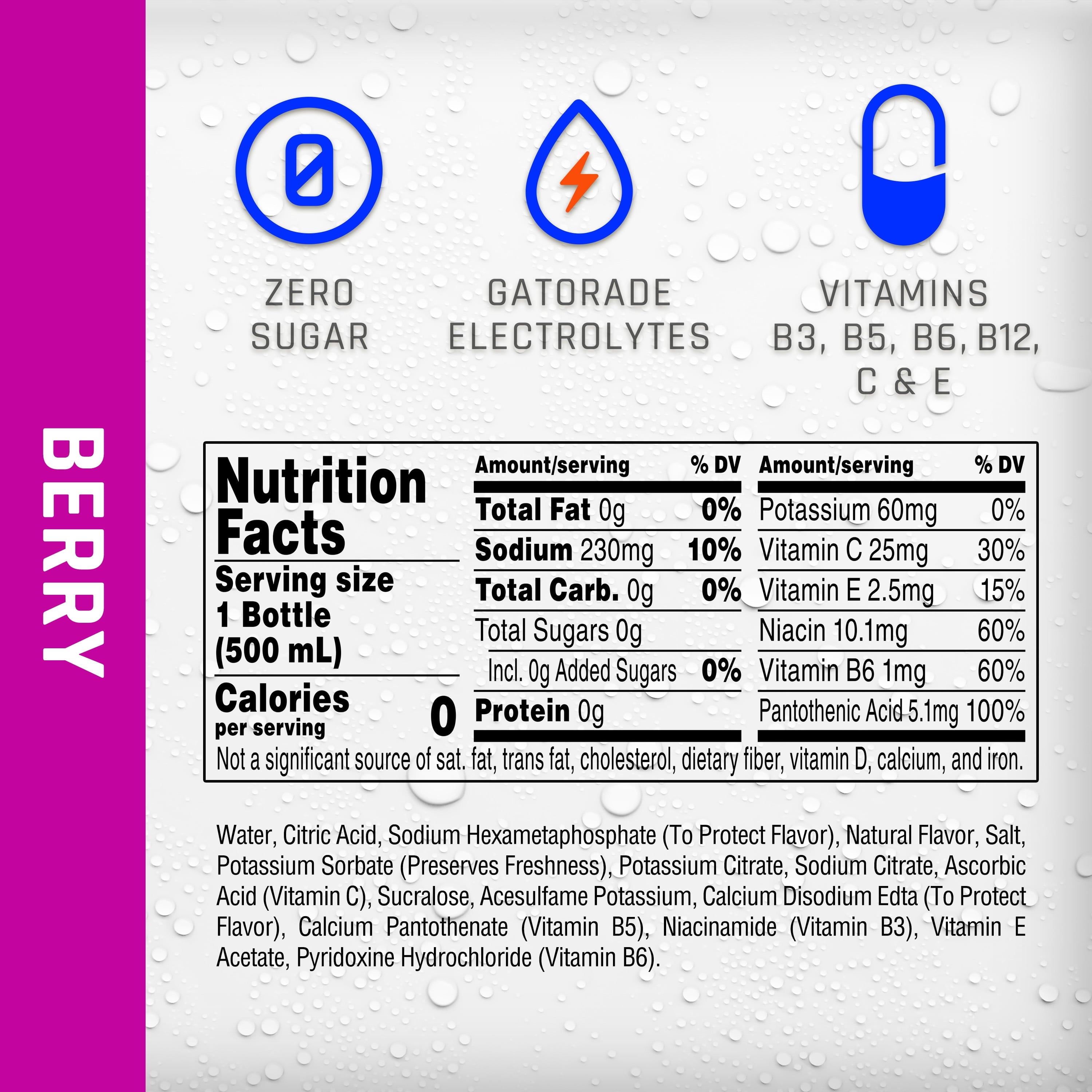 Propel Electrolyte Enhanced Water Sports Drink, Berry Flavored Water — coffee and drinks product, view 2