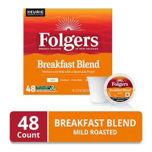 Folgers Breakfast Blend, Mild Roast Coffee, Keurig K Cup Pods, 48 Count Box — coffee and drinks product, view 2