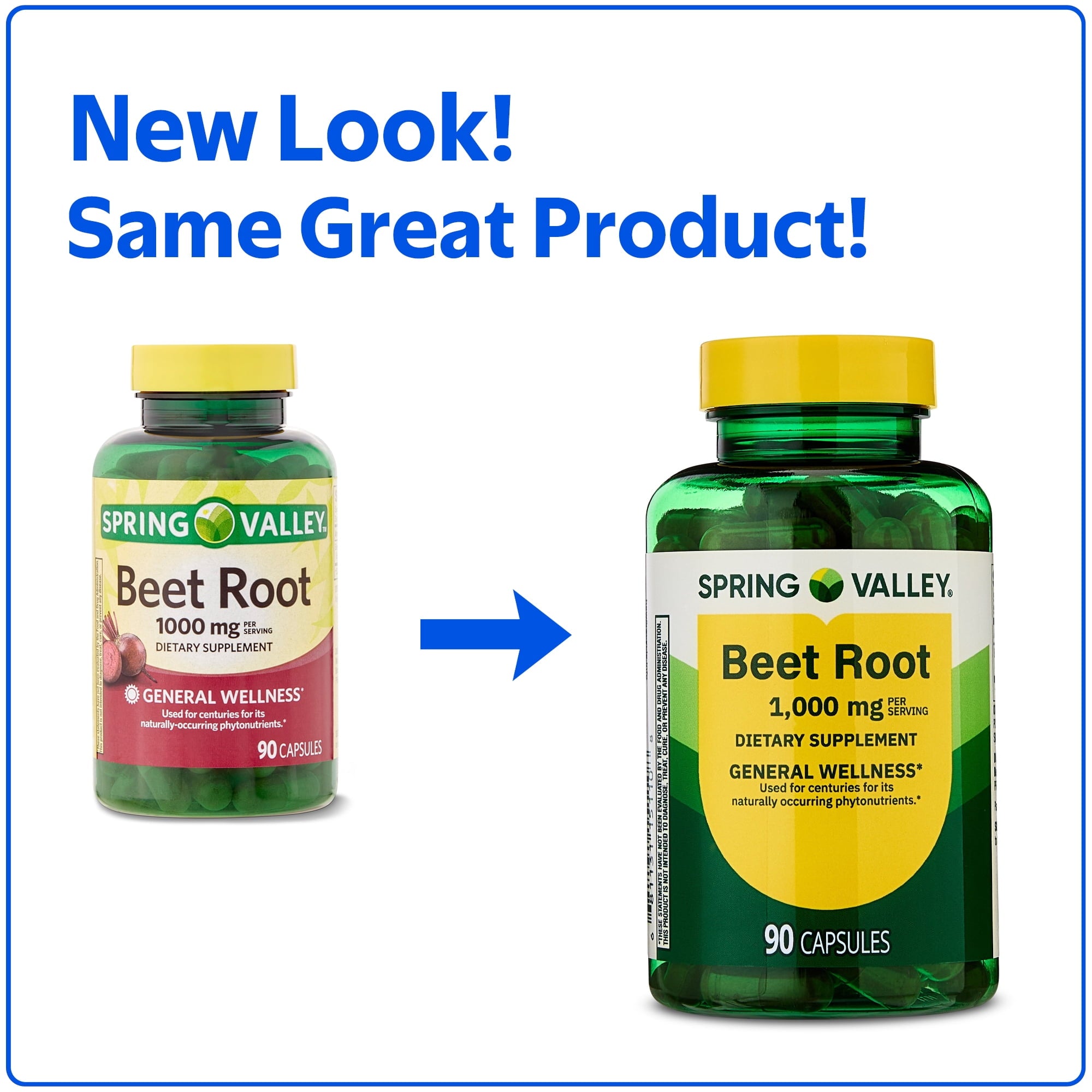 Spring Valley Beet Root Dietary Supplement, 1000 mg, 90 Count — supplement pack, view 2