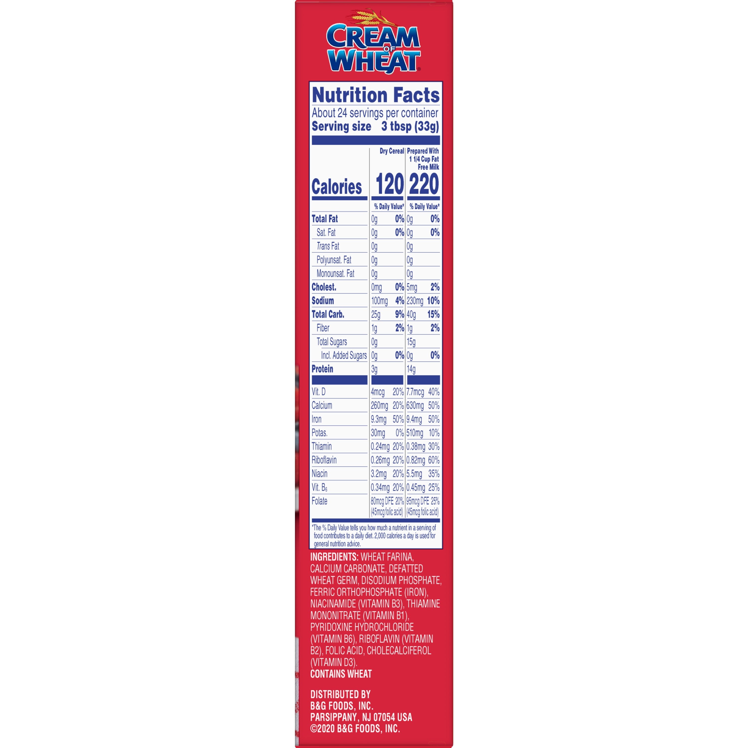 Cream of Wheat 2.5 Minute Hot Cereal, Original Flavor, Kosher, Shelf-Stable, 28 oz Box — grocery product, view 11
