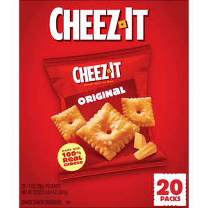 Cheez-It Cheese Crackers, Baked Snack Crackers, Lunch Snacks, Original, 20oz Box (20 Packs) — grocery product, view 11