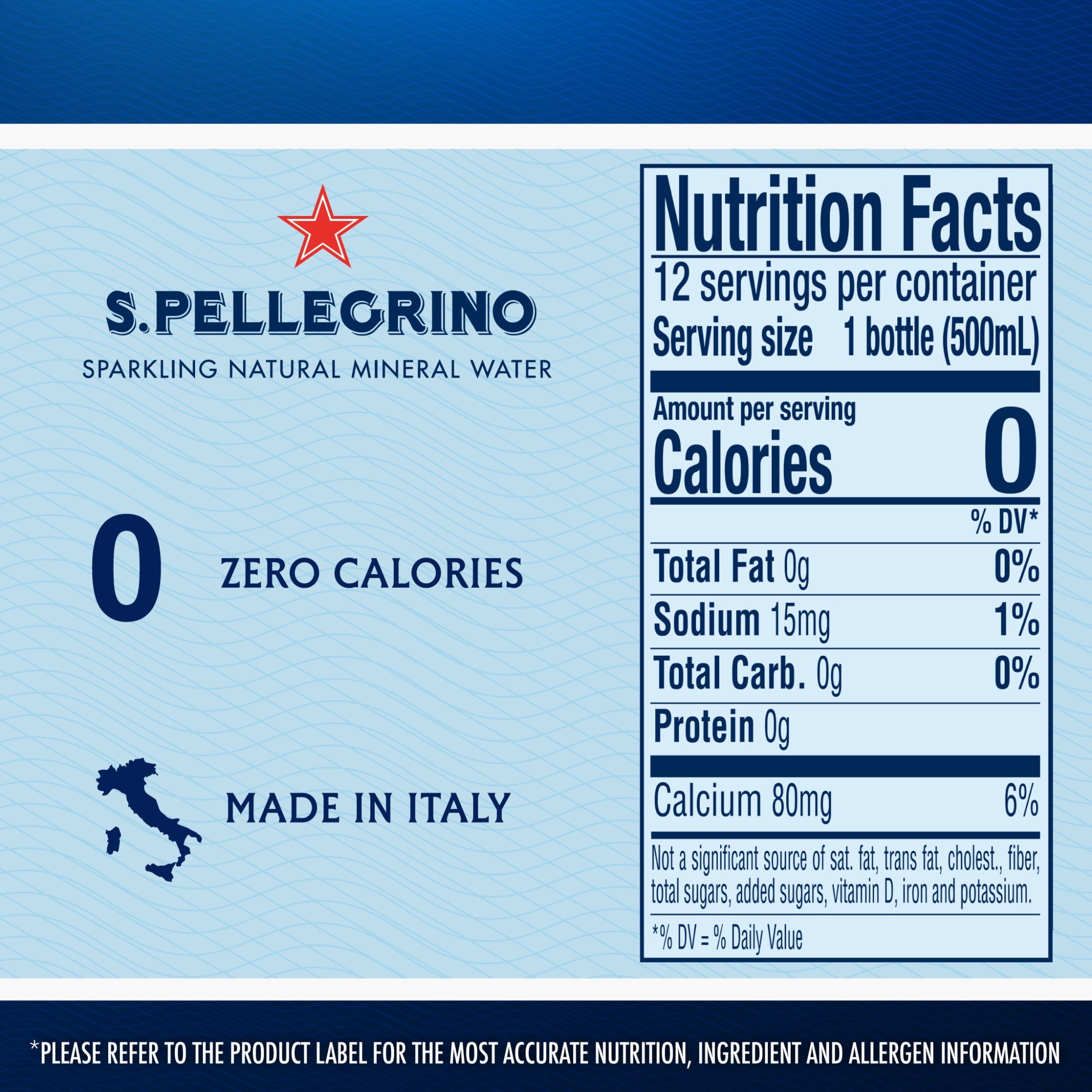 Sanpellegrino S.Pellegrino Sparkling Natural Mineral Water, 16.9 fl oz. — coffee and drinks product, view 7