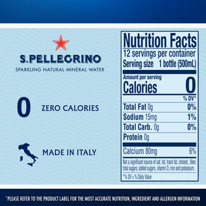 Sanpellegrino S.Pellegrino Sparkling Natural Mineral Water, 16.9 fl oz. — coffee and drinks product, view 7