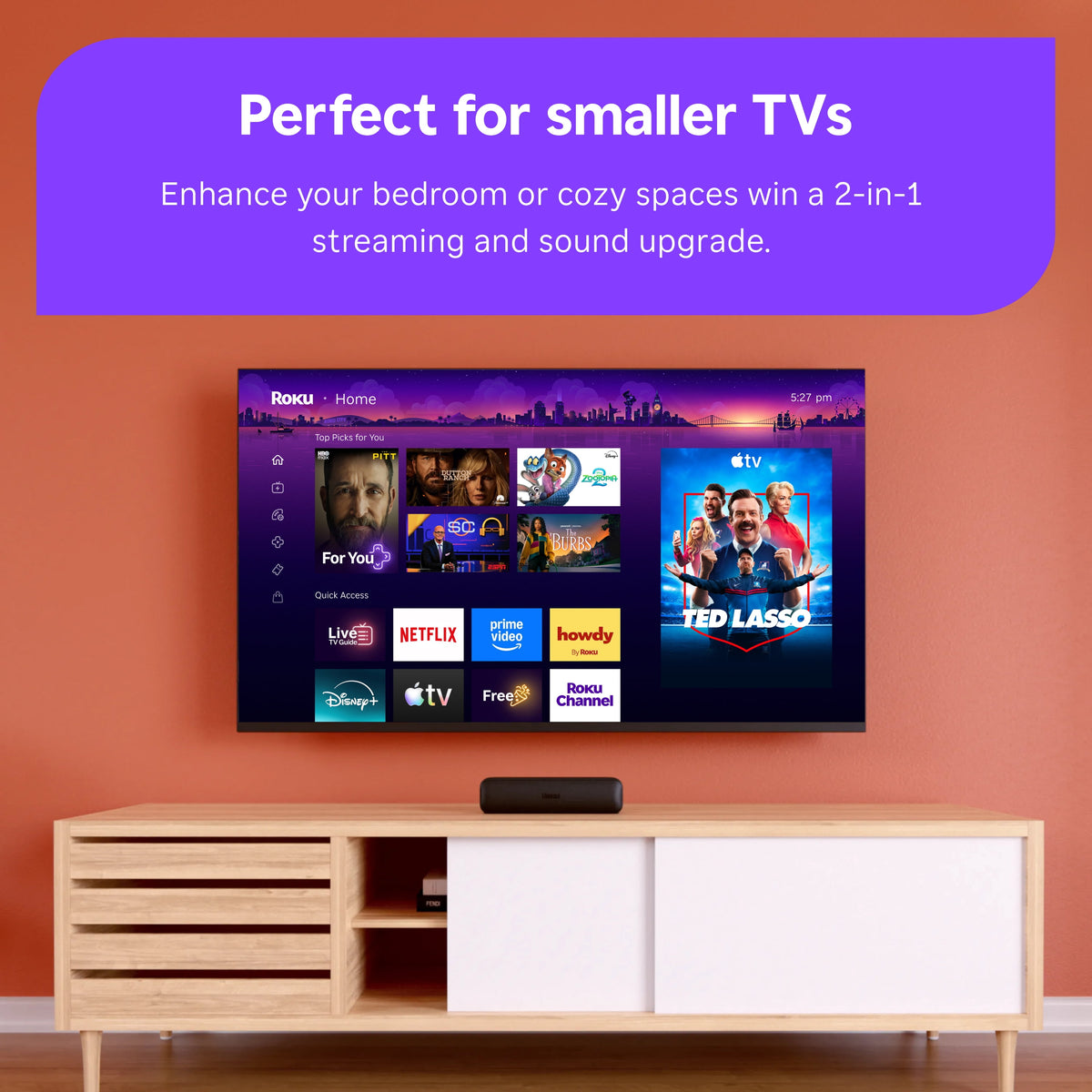 Roku Streambar SE - 2-in-1 TV Soundbar with Built-in Streaming, Premium Speakers, & Speech Clarity - image 5 of 6