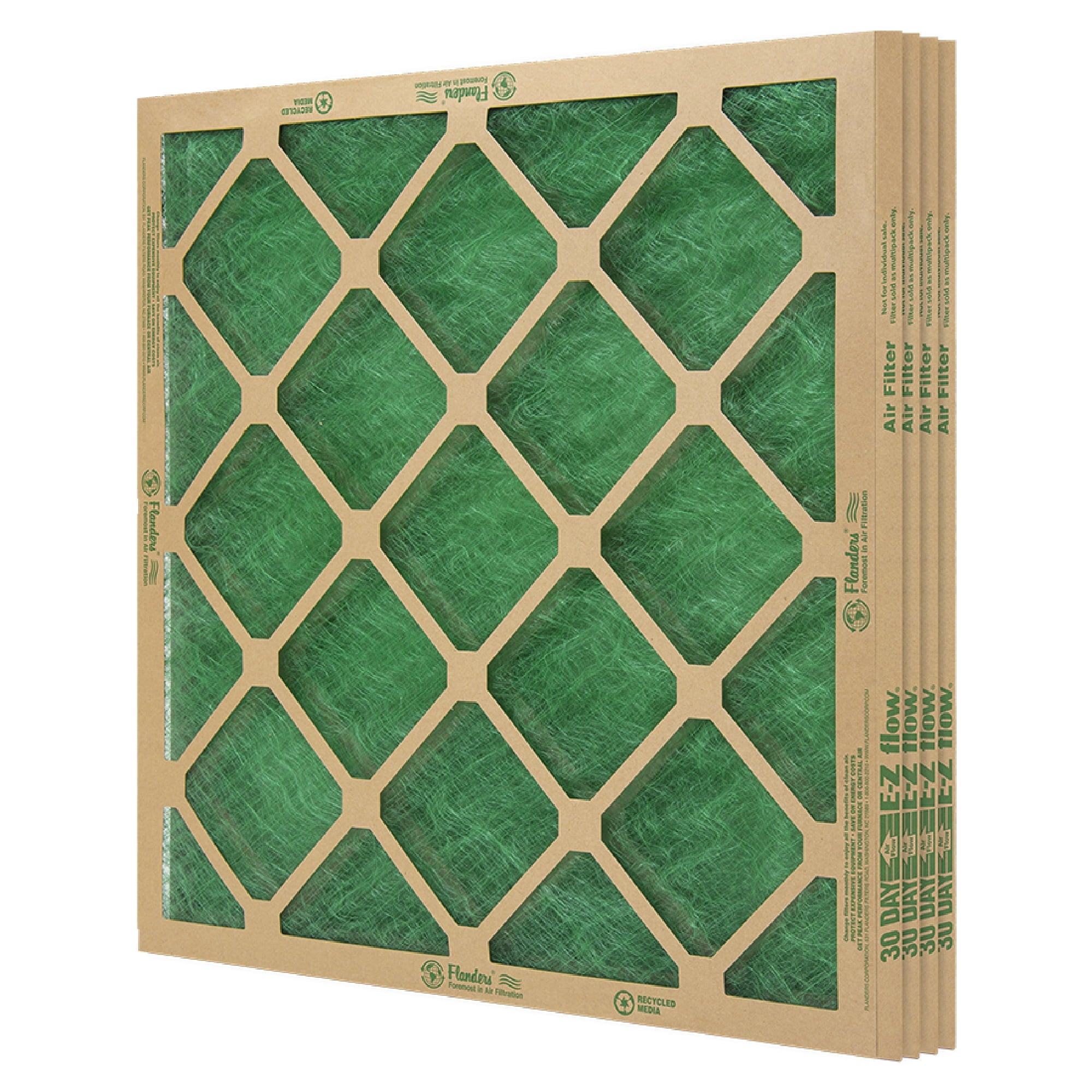 EzFlow AAF Flanders 20" x 25" x 1" Nested Glass MERV 1 Air Filter (4 Filters) — automotive product, view 7