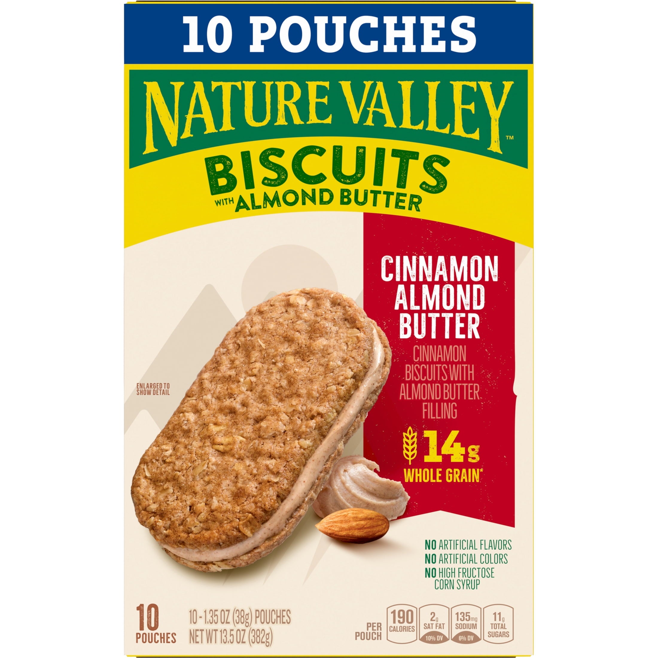 Nature Valley Biscuit Sandwiches, Cinnamon Almond Butter, 10 Bars, 13.5 oz — grocery product, view 10